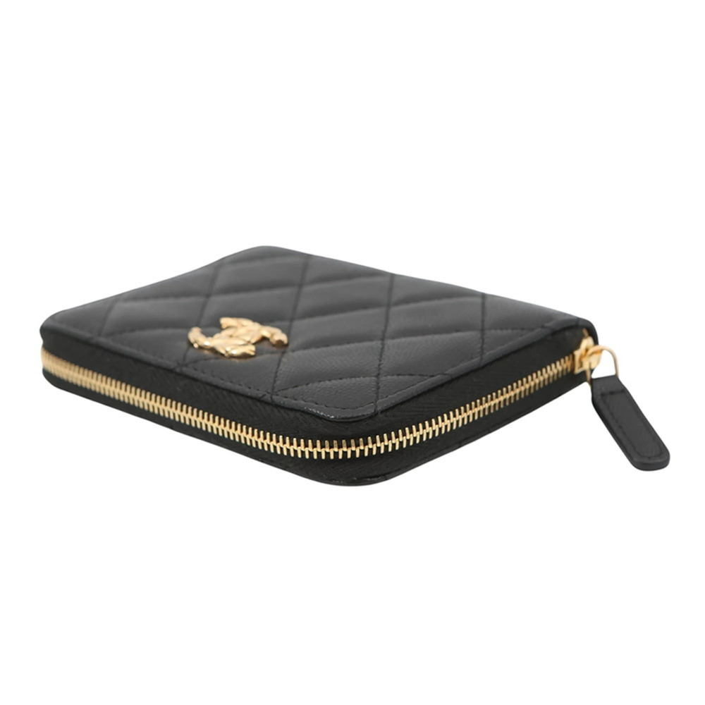 CHANEL Black Caviar Leather Logo Wallet - Picture 2 of 14